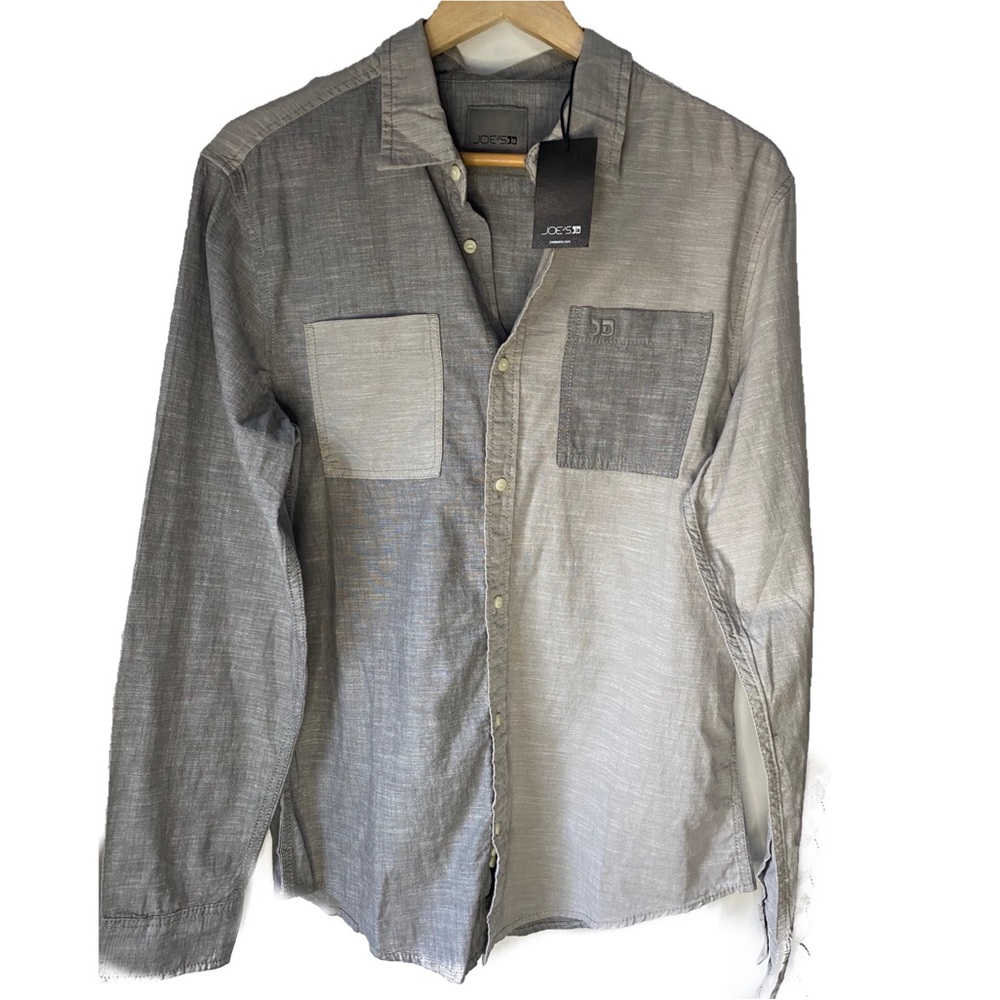 NWT Joe’s Jeans men’s grey, button down shirt. Size M